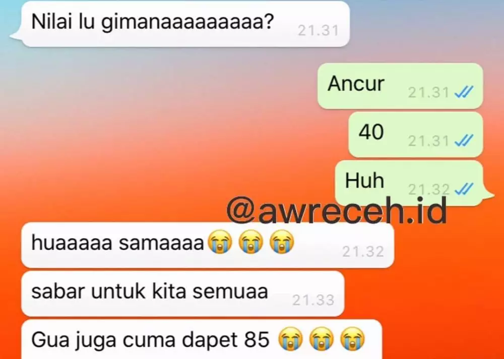 chat WA lucu teman sekelas bikin susah nahan tawa © 2020 instagram.com