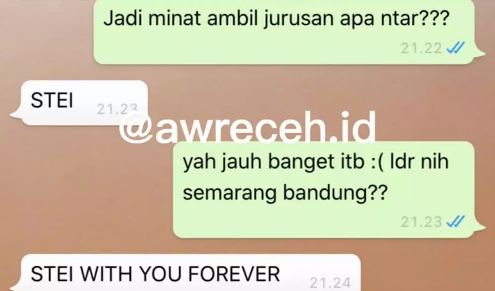 chat WA lucu teman sekelas bikin susah nahan tawa © 2020 instagram.com