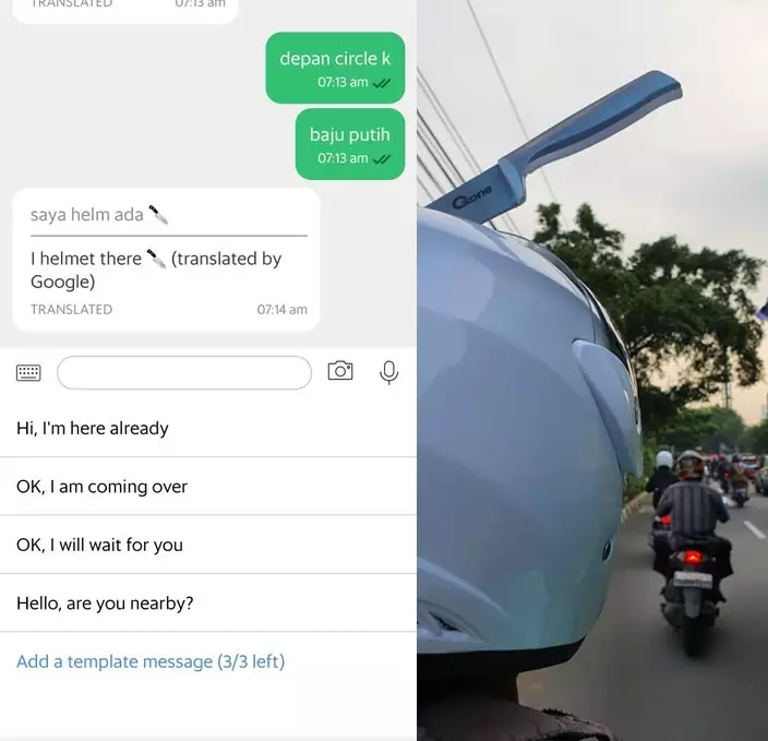 hiasan helm driver ojek online lucu © berbagai sumber