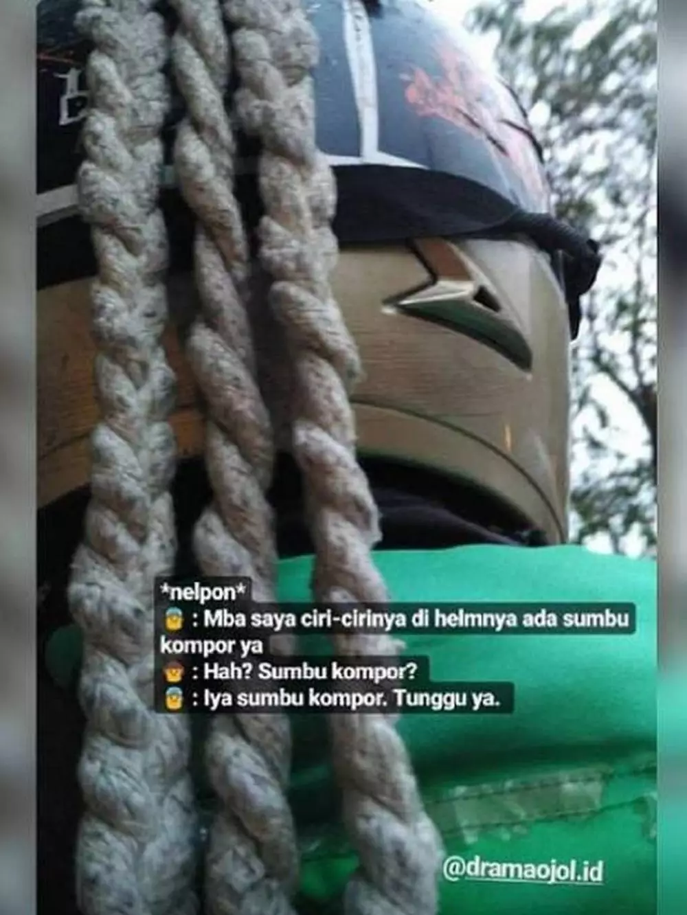 hiasan helm driver ojek online lucu © berbagai sumber