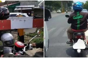 10 Momen ojek online berhenti di jalan, bikin tepuk jidat