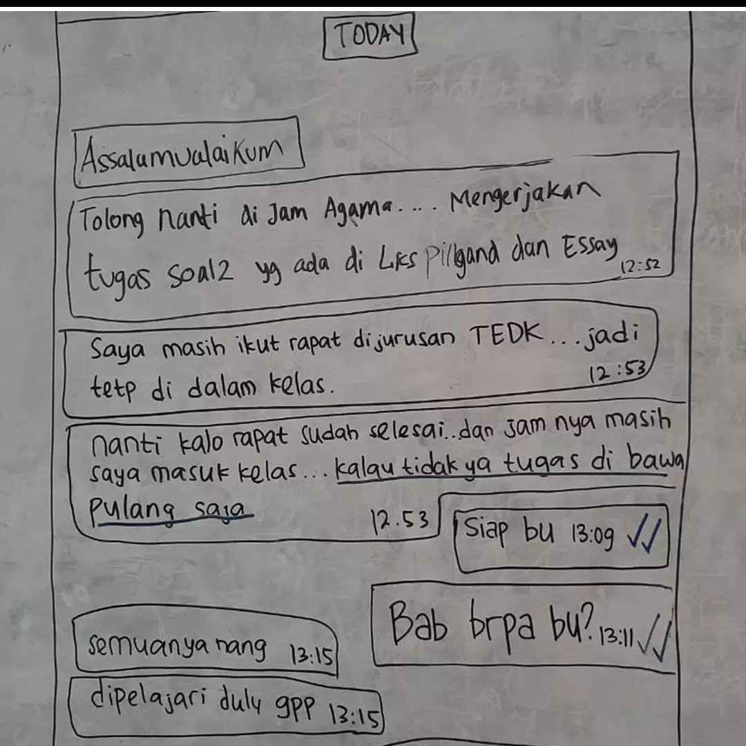 Umumkan tugas dari chat WA guru, cara siswa ini kocak abis