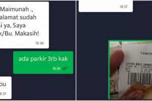9 Chat penumpang ojek online marah gegara uang parkir, ngeselin