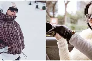 9 Momen Syahrini & Reino Barack liburan di Tokyo, pakai kimono