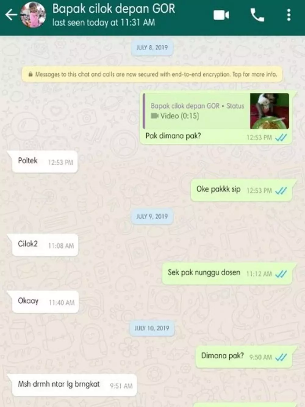 chat WA keakraban pembeli & pedagang berbagai sumber