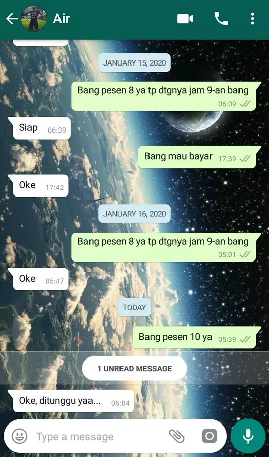 chat WA keakraban pembeli & pedagang berbagai sumber