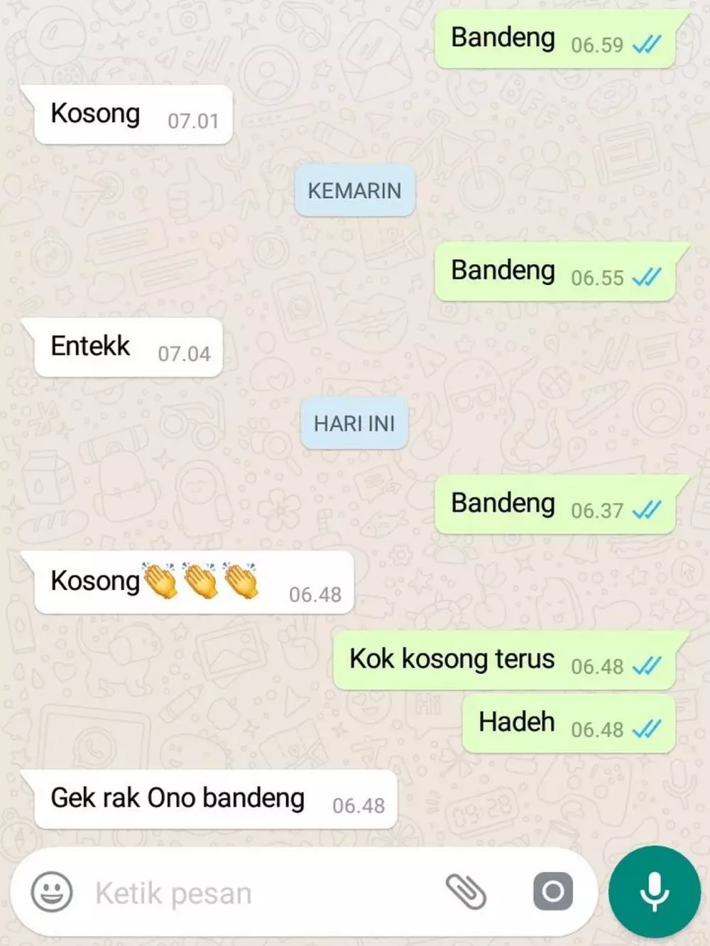 chat WA keakraban pembeli & pedagang berbagai sumber