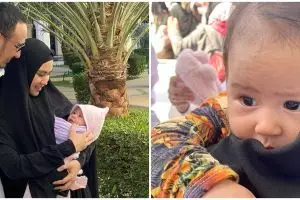 7 Momen umrah Kartika Putri, bawa bayi yang baru usia 3 bulan