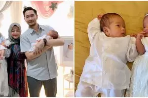 9 Momen akikah bayi kembar Syahnaz, busananya curi perhatian