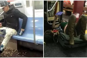 10 Tingkah nyeleneh orang di kereta ini bikin ngelus dada