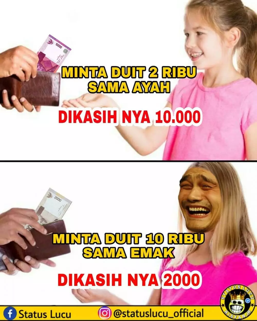 meme lucu soal duit mengundang senyum © 2020 instagram.com