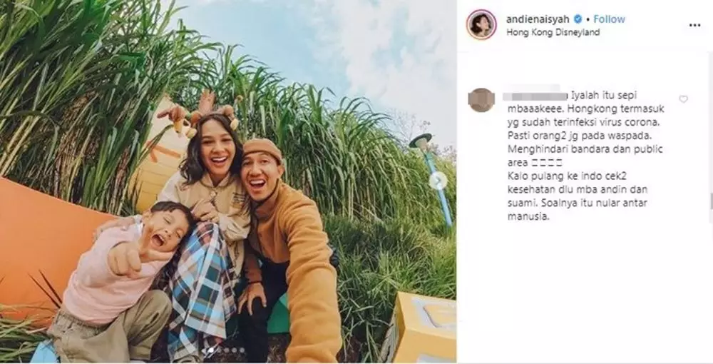 momen liburan Andien Aisyah di Hong Kong © 2020 instagram.com