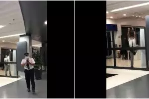 Detik-detik turis China ditahan bandara nyaris terobos pagar kaca