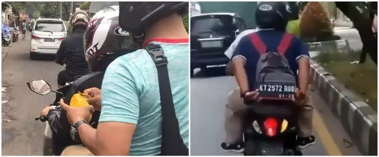 10 Kelakuan absurd orang di jalan raya, bikin tepuk jidat