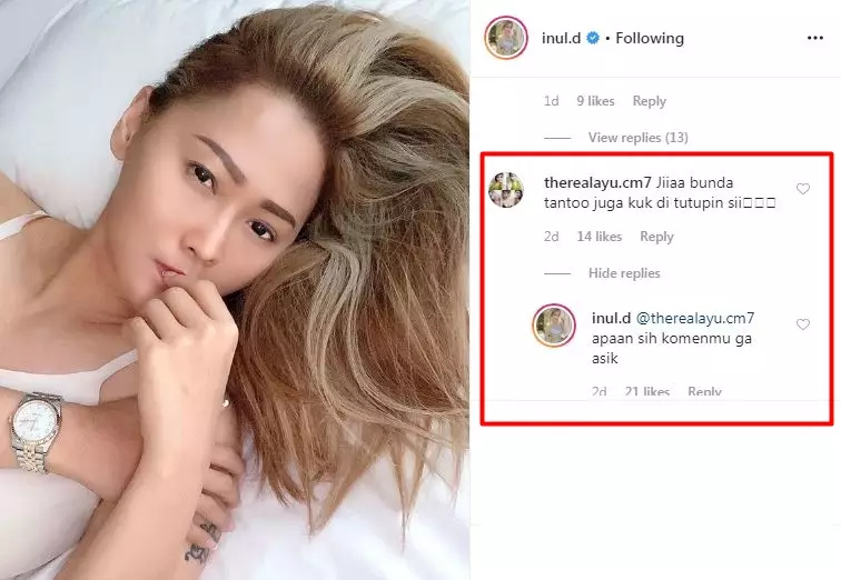 Tato Inul jadi sorotan  Instagram  Tato Inul jadi sorotan  Instagram