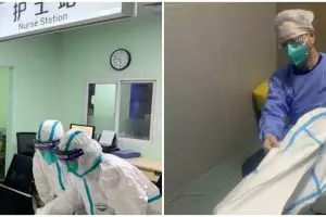 Tim medis tangani pasien virus Corona terpaksa pakai diaper