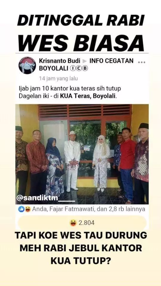 akad molor kua masih tutup © Twitter/@PenjahatGunung