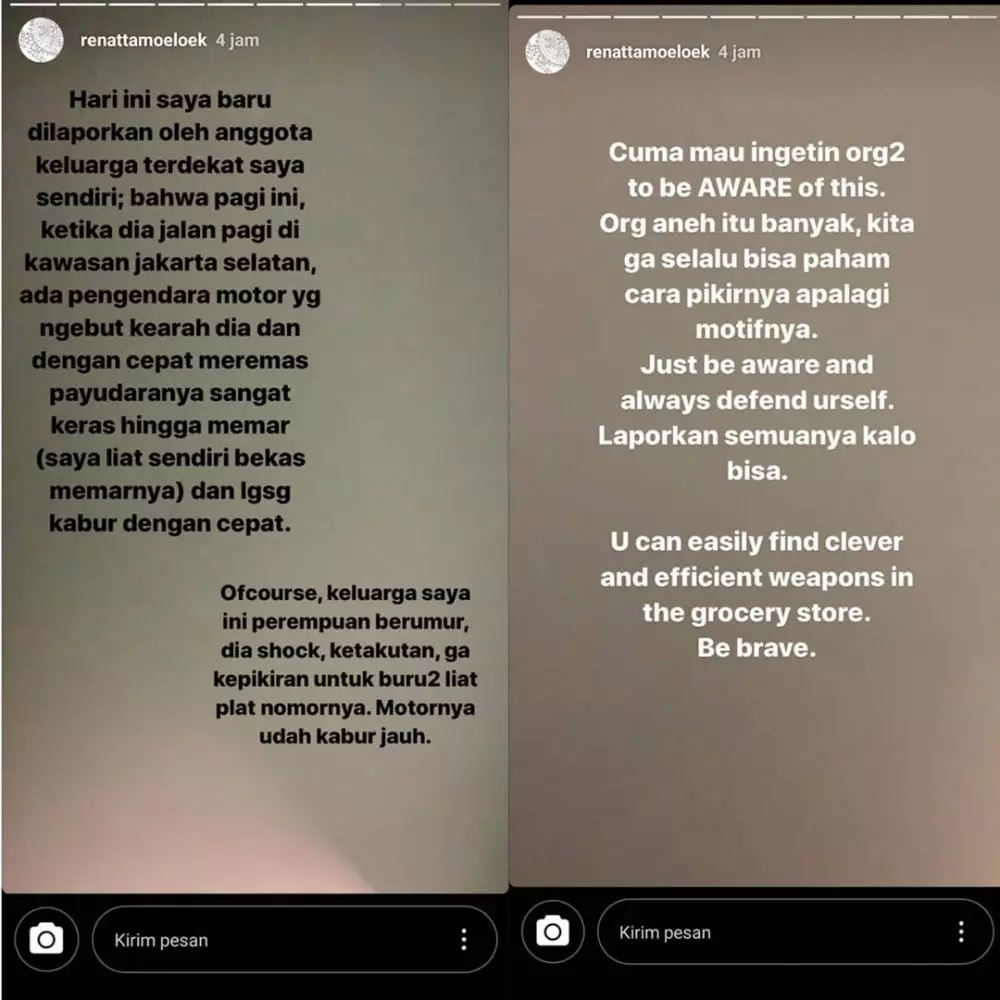 Keluarga chef Renatta mengalami pelecehan © 2020 brilio.net Keluarga chef Renatta mengalami pelecehan © 2020 brilio.net