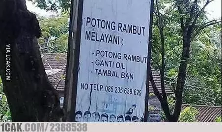 papan nama salon berbagai sumber