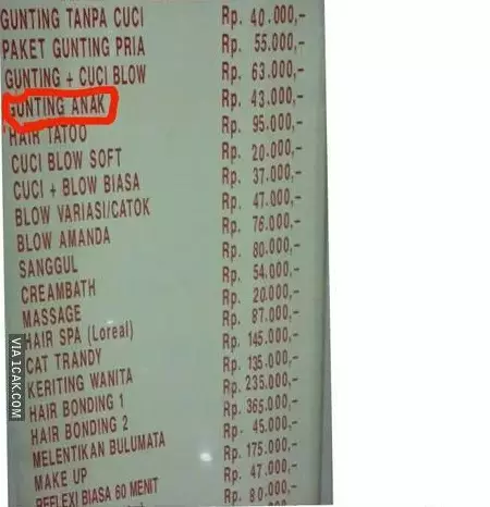 papan nama salon berbagai sumber