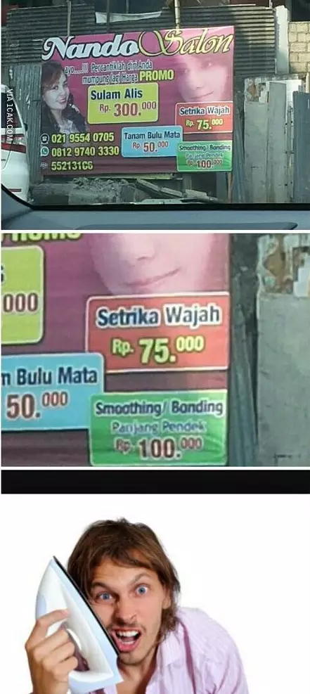 papan nama salon berbagai sumber