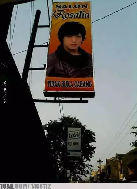 papan nama salon berbagai sumber