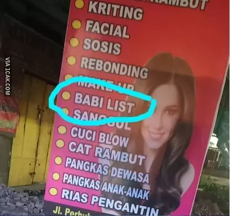 papan nama salon berbagai sumber