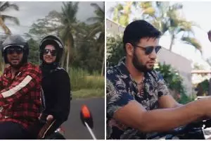 10 Potret Irish Bella & Ammar Zoni touring Bali dengan motor