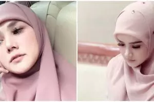 8 Pesona Mulan Jameela dengan model 'hijab jadul', jadi sorotan