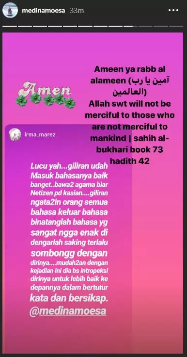 unggahan istri Sajad Ukra instagram 
