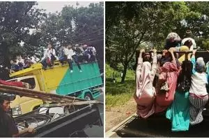 10 Tingkah nyeleneh orang naik mobil pick-up, absurd pol