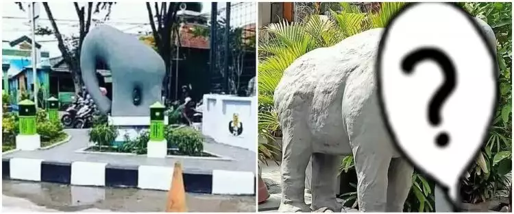 Viral patung Gajah Mungkur Gresik Rp 1 M, bentuknya unik