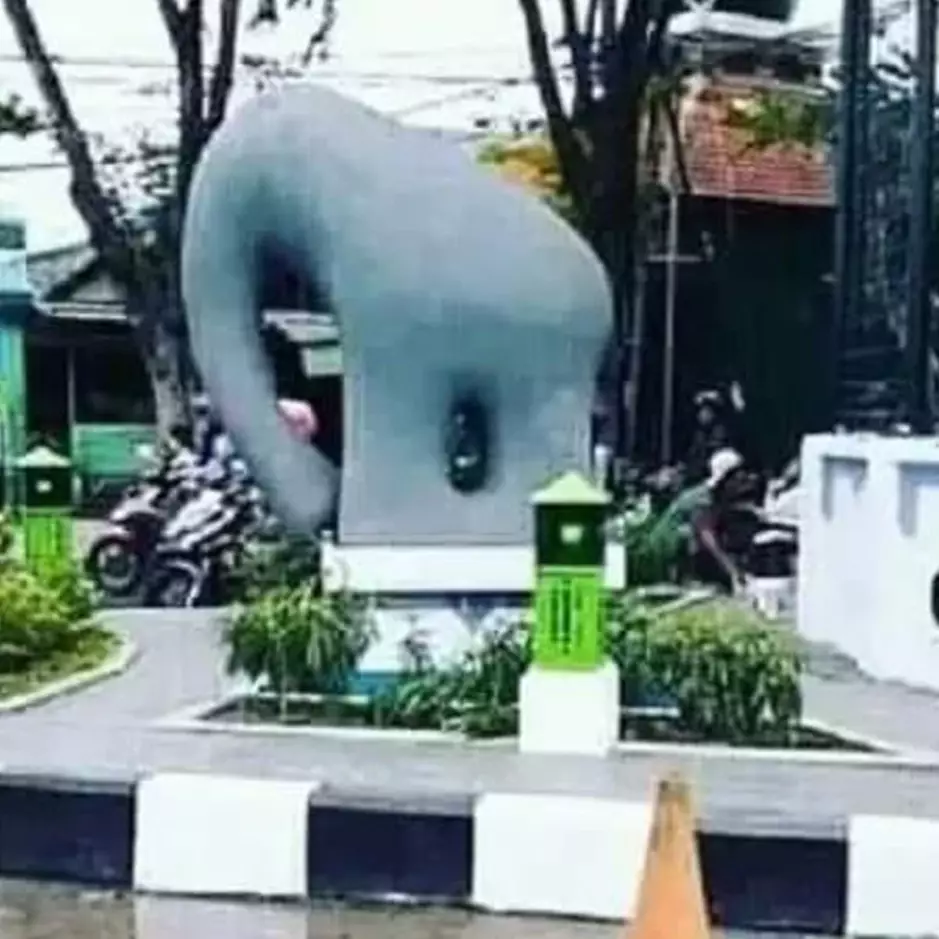 Viral patung Gajah Mungkur Gresik Rp 1 M, bentuknya unik