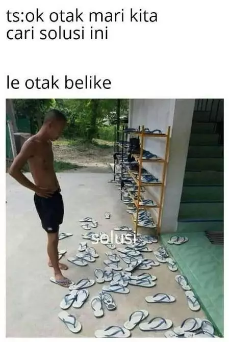 meme lucu solusi kepepet © berbagai sumber