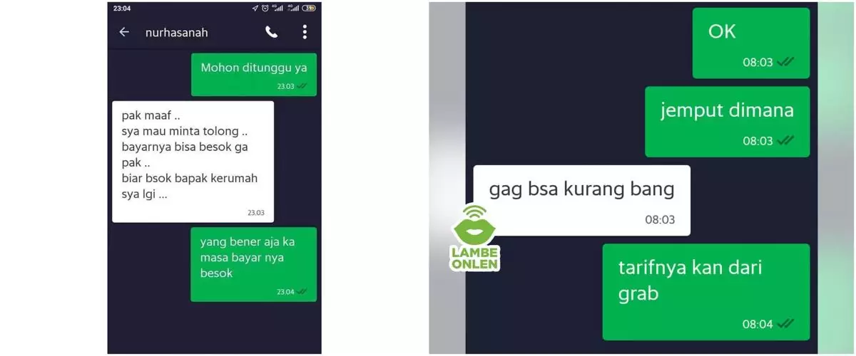 6 Chat lucu penumpang ojek online tawar tarif ini ngeselin