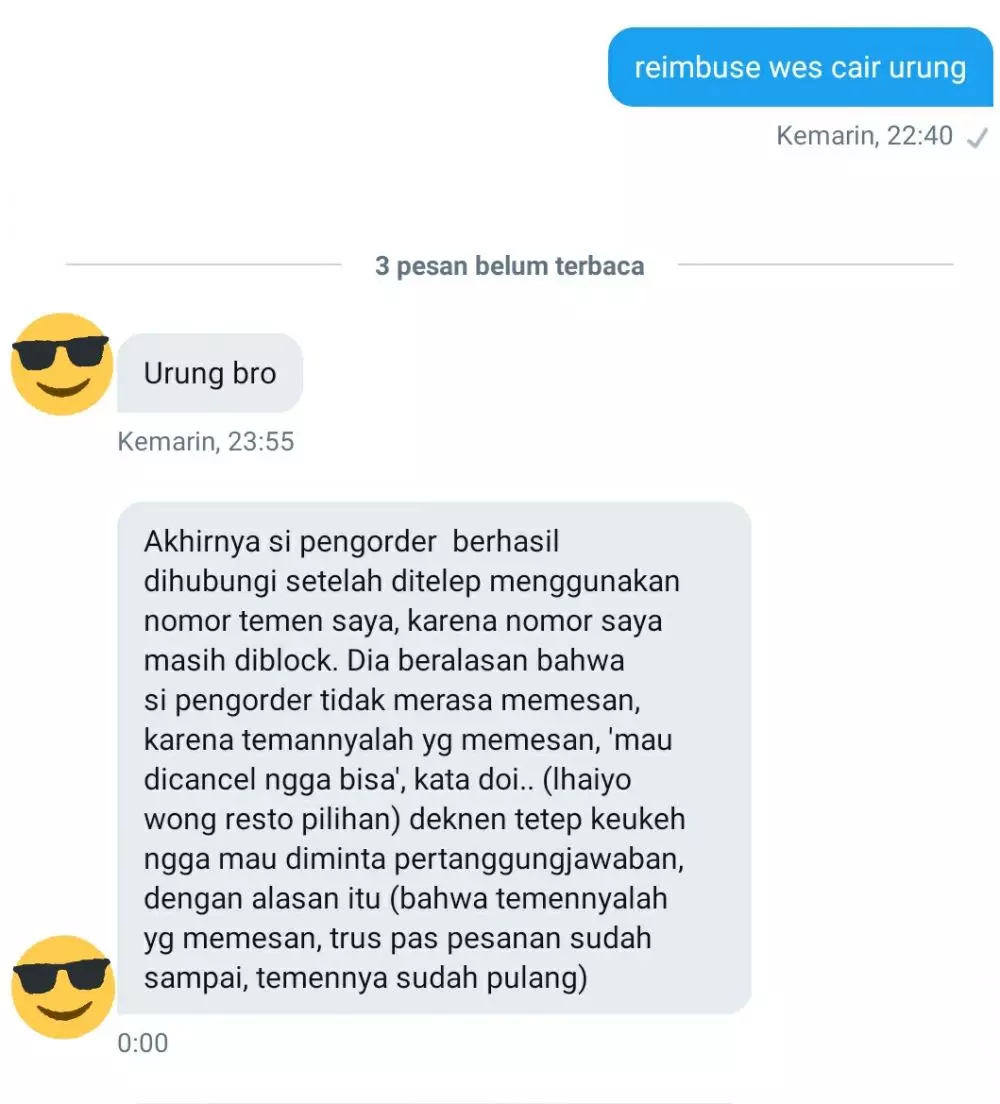 driver ojek online order fiktif alasan bikin emosi © Twitter/@PenjahatGunung