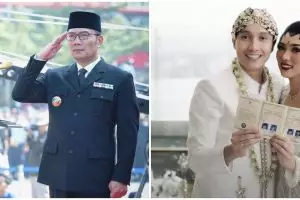 Lirikan Ridwan Kamil lihat Isyana dikecup suami, jadi sorotan