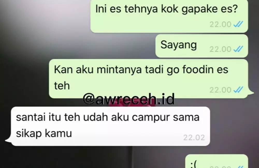 chat WA lucu nyindir pacar © 2020 instagram.com