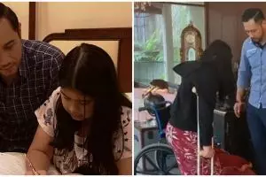 Momen Agus Yudhoyono latih berjalan Aira yang cedera, telaten banget