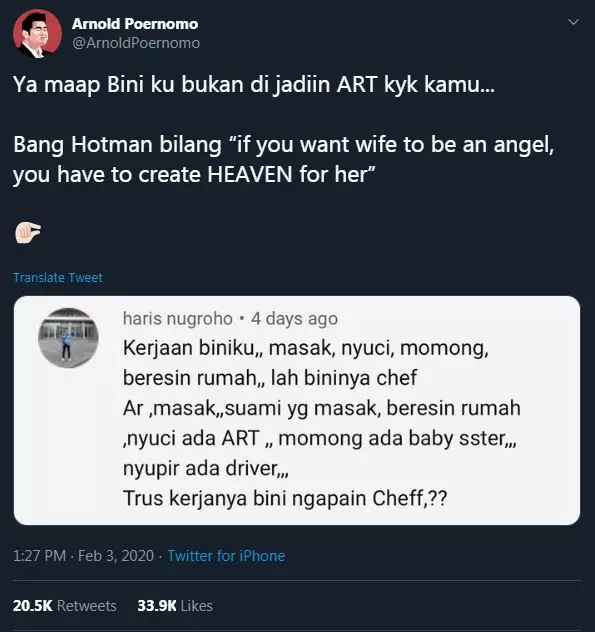 jawaban arnold istri © 2020 brilio.net