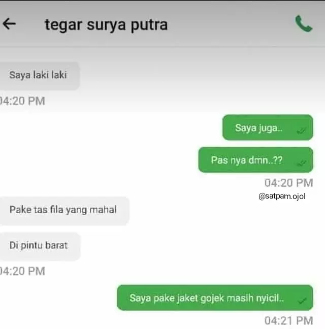 chat lucu tanya atribut © berbagai sumber