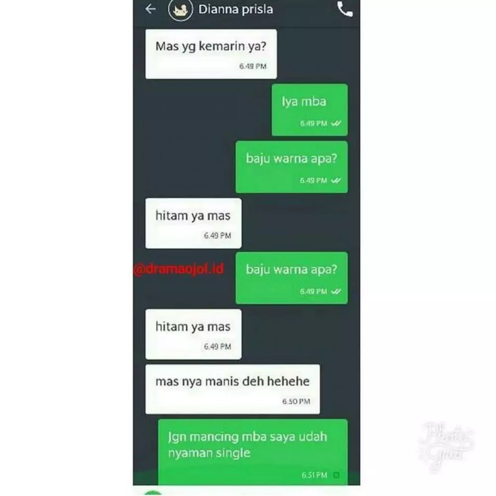 chat lucu tanya atribut © berbagai sumber