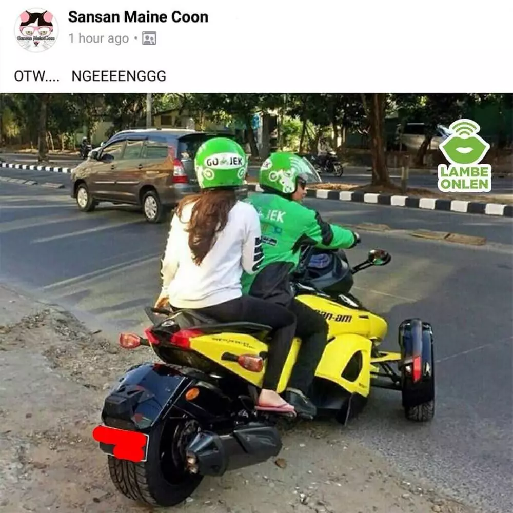 motor unik driver ojek online kocak © 2020 instagram.com