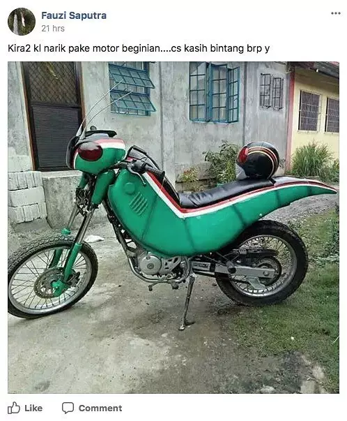 motor unik driver ojek online kocak © 2020 instagram.com