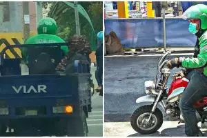30 Motor unik driver ojek online ini bikin pelanggan bingung