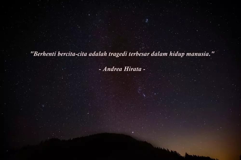 Kata-kata Andrea Hirata © 2020 brilio.net