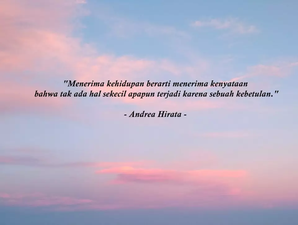 Kata-kata Andrea Hirata © 2020 brilio.net