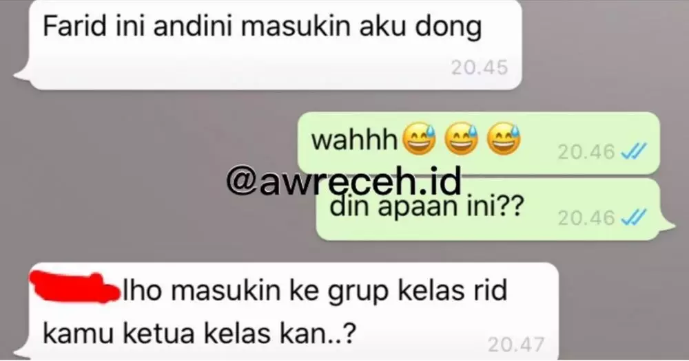 chat WA lucu salah ketik © 2020 instagram.com