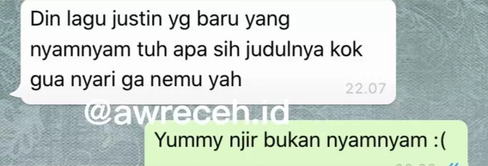 chat WA lucu salah ketik © 2020 instagram.com