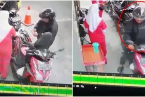 Detik-detik pria isi bensin lupa tutup jok ini bikin ketawa